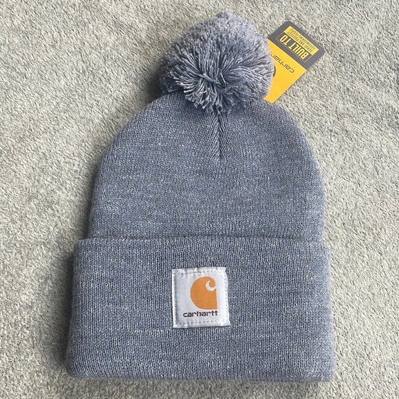 - ✖️NEW STOCK ⭐️ BLUE SLATE POM CARHARTT  hat …NEW - Picture 3 of 7
